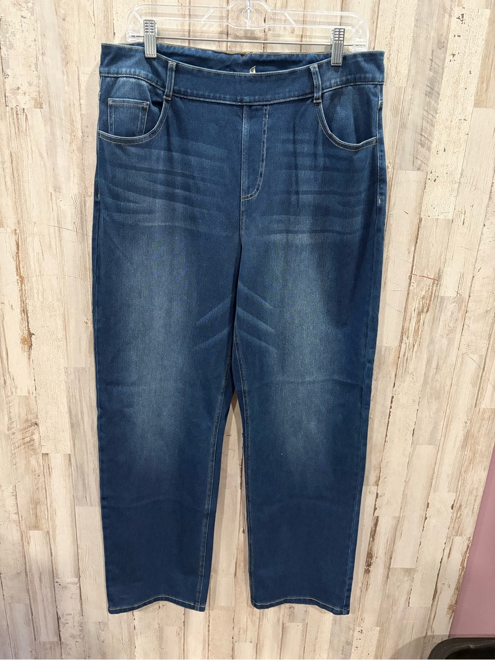 Halara Flexβ’ High Waisted Pockets Straight Leg Washed Casual Jeans XL Pull On